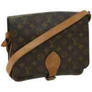 Louis Vuitton Vintage Pre-owned Canvas axelremsvskor Brown, Dam