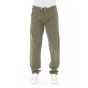 Baldinini Army Green Chino Byxor Green, Herr