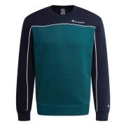 Champion Crewneck Sweatshirt Hoodie Blue, Herr