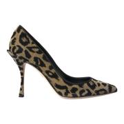 Dolce & Gabbana Leopard Lurex Klackar Pumps Skor Multicolor, Dam