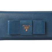 Prada Vintage Pre-owned Laeder plnbcker Blue, Dam