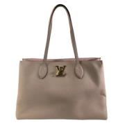 Louis Vuitton Vintage Pre-owned Laeder totevskor Beige, Dam