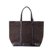 Vanessa Bruno Svart Linne Shopper med Strass Black, Dam