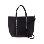 Vanessa Bruno Bomulls Shopper Bag med Rhinestones Black, Dam