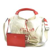 Valentino Vintage Pre-owned Tyg handvskor White, Dam