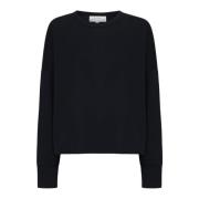 Studio Nicholson Svart Bomull Långärmad Crew Neck T-shirt Black, Dam