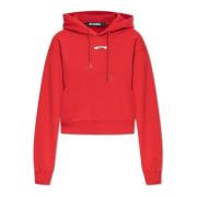 Jacquemus Sweatshirt med logotyp Red, Dam