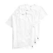 Ralph Lauren Crew Neck T-Shirt 3-Pack White, Herr