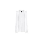 Armani Exchange Satin Jacquard Gilet med Revers White, Dam