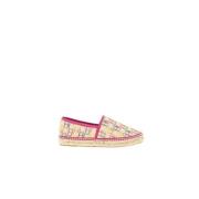 Carolina Herrera Canvas Espadriller Rosa Initialer Kontrast Multicolor...