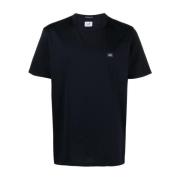 C.p. Company Merceriserad Jersey T-shirt med Logo Blue, Herr