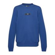 Versace Jeans Couture Sweatshirt med logotyp Blue, Herr