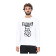 Moschino Teddy Bear Crewneck Sweater White, Herr