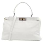 Fendi Vintage Pre-owned Tyg fendi-vskor White, Dam