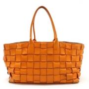 Bottega Veneta Vintage Pre-owned Laeder totevskor Orange, Dam