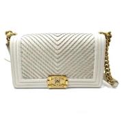 Chanel Vintage Pre-owned Laeder chanel-vskor White, Dam