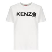 Kenzo Blommönstrad T-shirt och Polo White, Dam