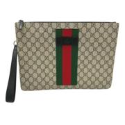 Gucci Vintage Pre-owned Canvas gucci-vskor Beige, Dam