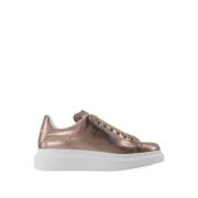 Alexander McQueen Beige Läder Oversized Sneakers Beige, Dam