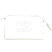 Chanel Vintage Pre-owned Laeder chanel-vskor White, Dam