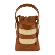 Alexander McQueen Mini The Rise bucket väska Brown, Dam