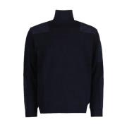 Paul & Shark Navy Ull Turtleneck Rollneck Sweater Blue, Herr