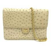 Chanel Vintage Pre-owned Tyg chanel-vskor Beige, Dam