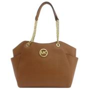 Michael Kors Pre-owned Pre-owned Canvas axelremsvskor Brown, Dam