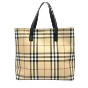 Burberry Vintage Pre-owned Tyg axelremsvskor Beige, Dam