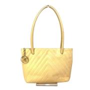 Chanel Vintage Pre-owned Tyg chanel-vskor Yellow, Dam