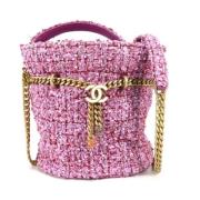 Chanel Vintage Pre-owned Tyg chanel-vskor Pink, Dam