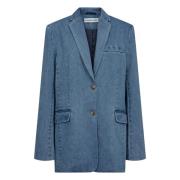 Designers Remix Denim Suiting Fusion Blazer Blue, Dam