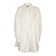 Msgm Vit Klänning Abito/Dress White, Dam