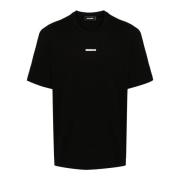 Dsquared2 Svart Logot-shirt Kortärmad Black, Herr