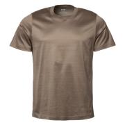 Eton Lyxig Bomull Crewneck T-shirt Brown, Herr