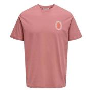 Only & Sons T-shirt Pink, Dam