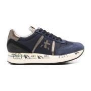 Premiata Suede Chunky Sole Sneakers Blue, Dam