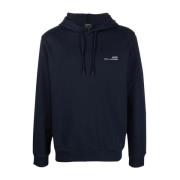 A.p.c. Logo Print Hoodie Blue, Herr