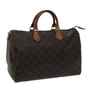 Louis Vuitton Vintage Pre-owned Canvas handvskor Brown, Dam