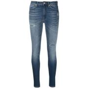 Dondup High Rise Skinny Jeans Blue, Dam