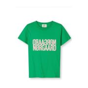 Mads Nørgaard Grön Logo Print T-shirt Trenda P Green, Dam