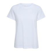 My Essential Wardrobe Essentiell Vit Tee med Korta ärmar White, Dam