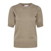 Saint Tropez Round-neck Knitwear Beige, Dam