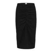 Saint Tropez Elegant Fadiasz Skirt Svart Black, Dam