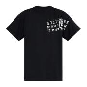 MM6 Maison Margiela Logo T-shirt Black, Dam