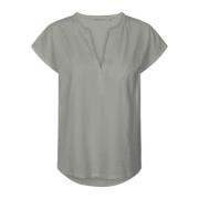 Rabens Saloner Blanca Top & T-Shirt Moon Gray, Dam