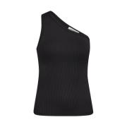 Co'Couture Ribbad Tanktop Svart Black, Dam