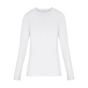 P.a.r.o.s.h. Vit Crewneck Långärmade T-shirts White, Dam