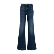 7 For All Mankind Modern Dojo Soho High Rise Flared Jeans Blue, Dam