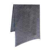 Giorgio Armani Grå Blå Scarf Stiligt Mode Tillbehör Gray, Dam